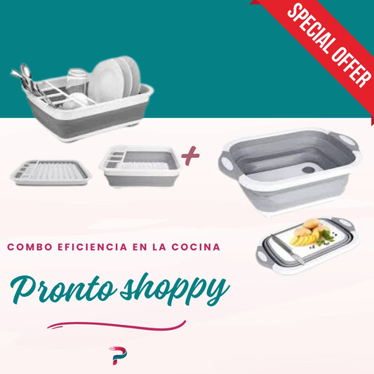 Eficiencia en Tu Cocina: Combo Tabla de Picar 2 en 1 + Escurridor Plegable