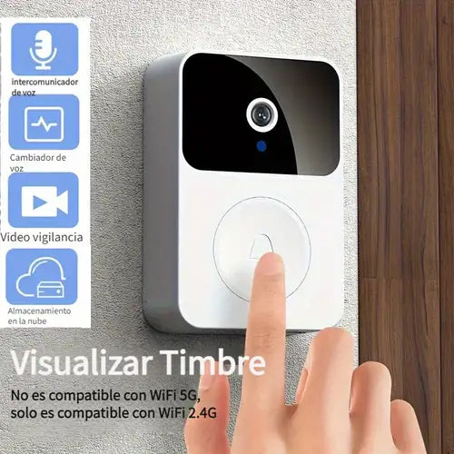 Timbre Con Camara De Video Inalambrica Para Puertas